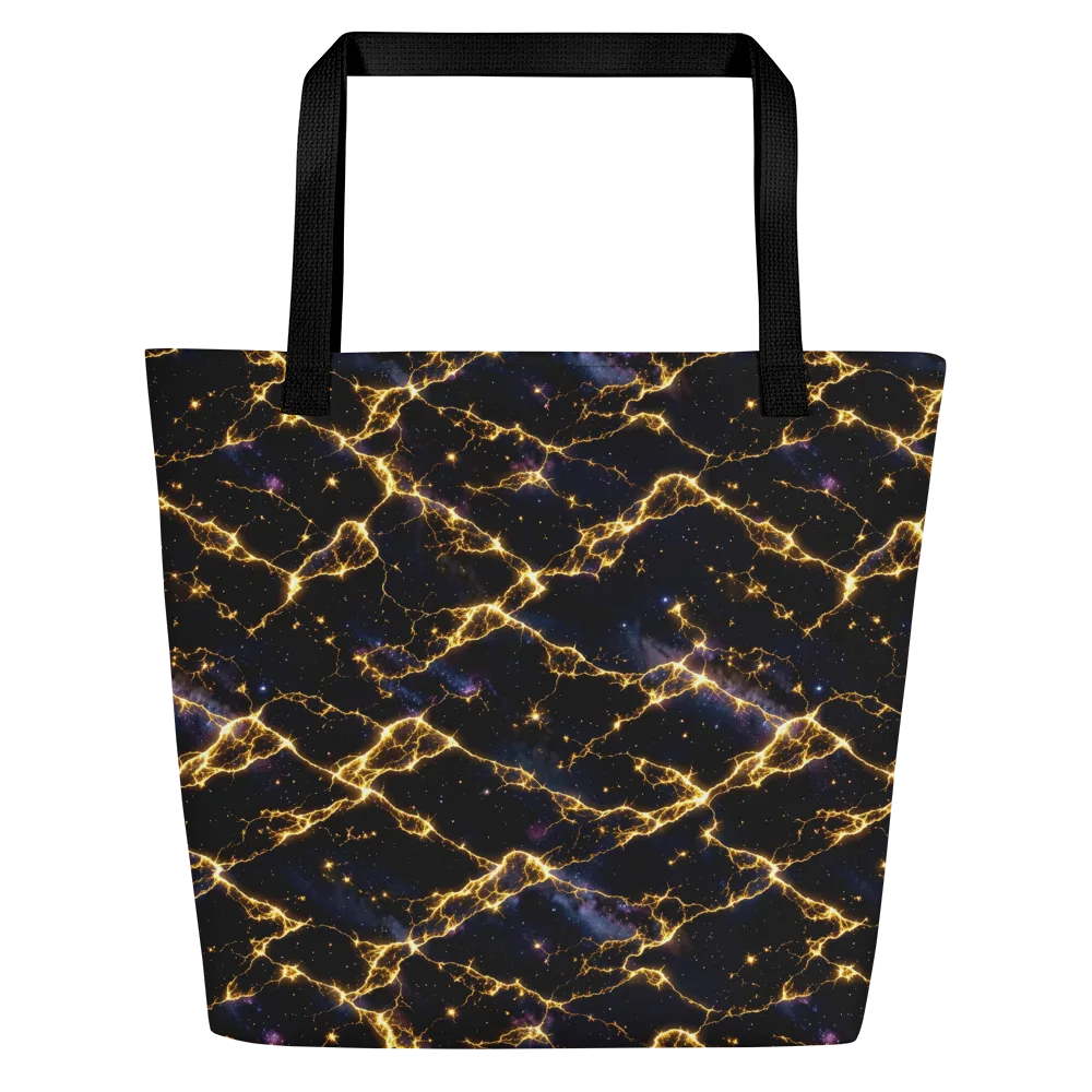 Celestial Veins on Large Tote Bag W/ Pocket — Front