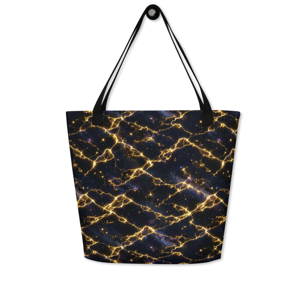 Celestial Veins on Large Tote Bag W/ Pocket — Front