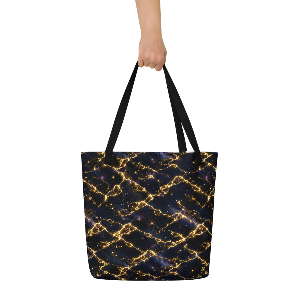 Celestial Veins on Large Tote Bag W/ Pocket — Front