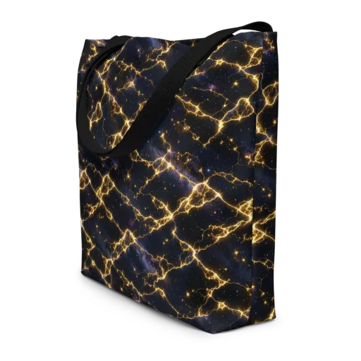 Celestial Veins on a Large Tote Bag W/ Pocket