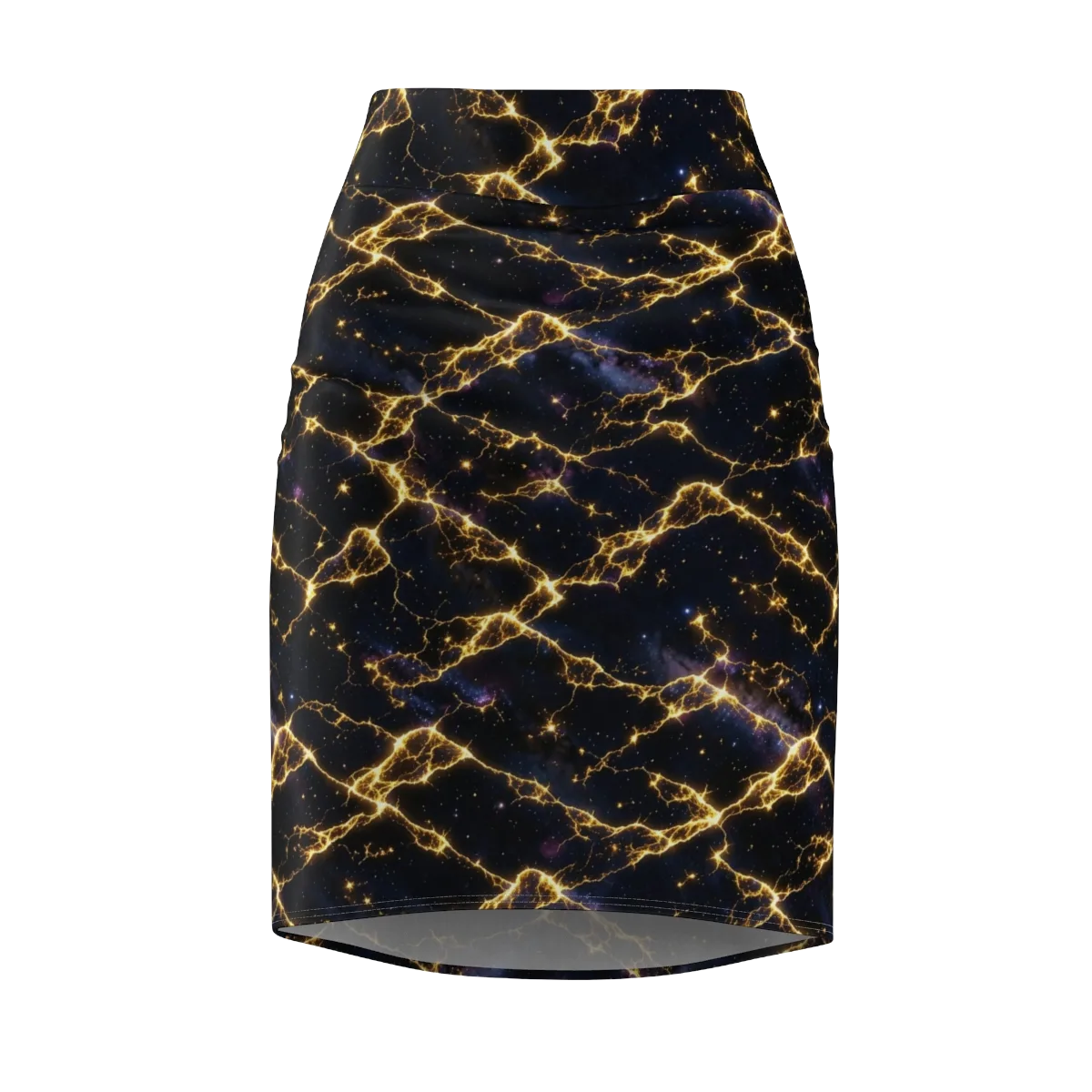 Celestial Veins on Pencil Skirt — Front