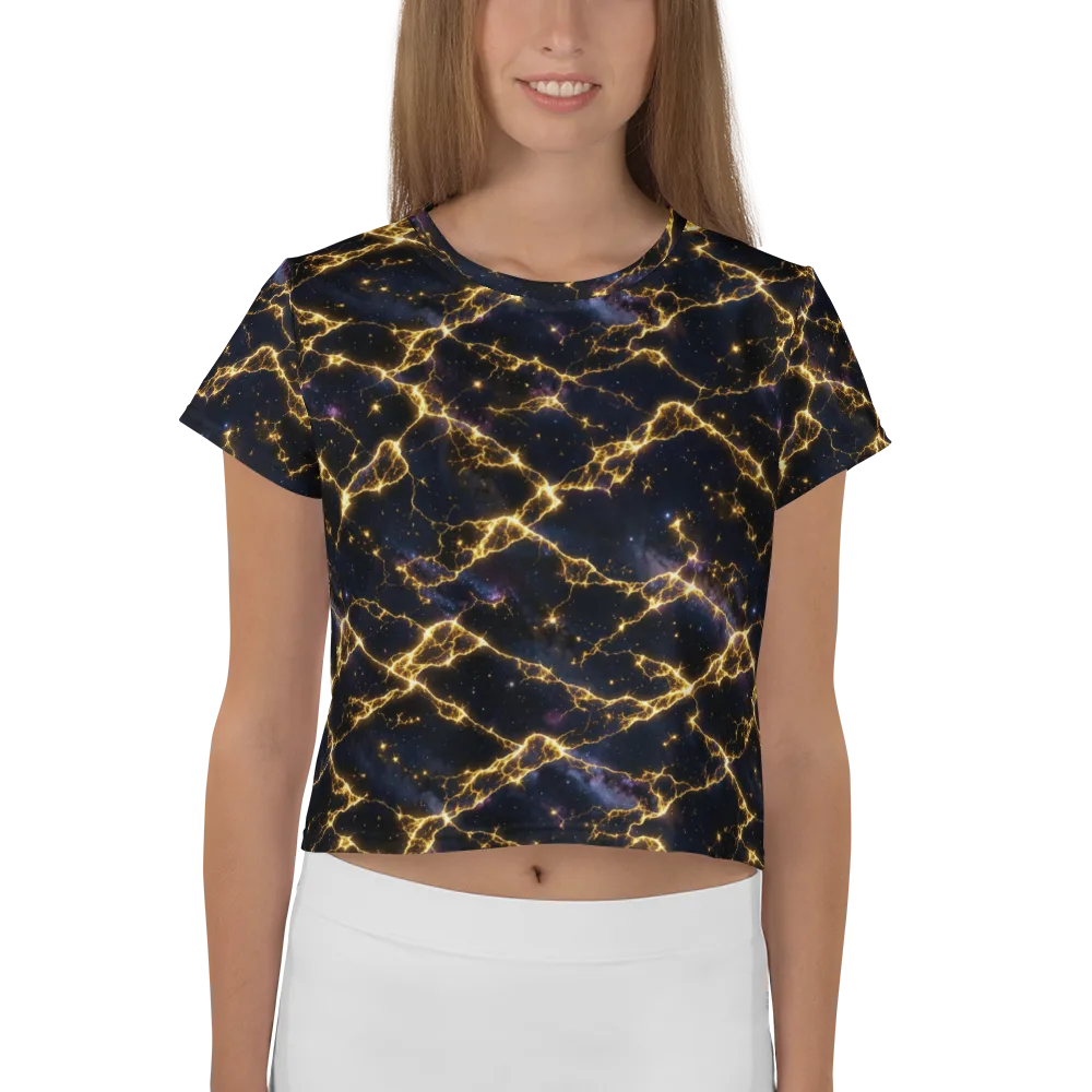 Celestial Veins on Crop Tee — Front