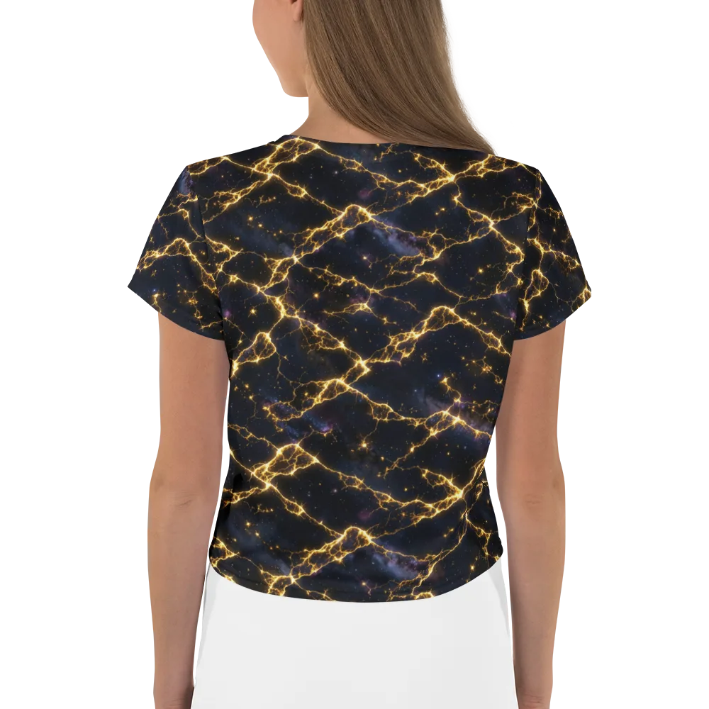 Celestial Veins on Crop Tee — Back