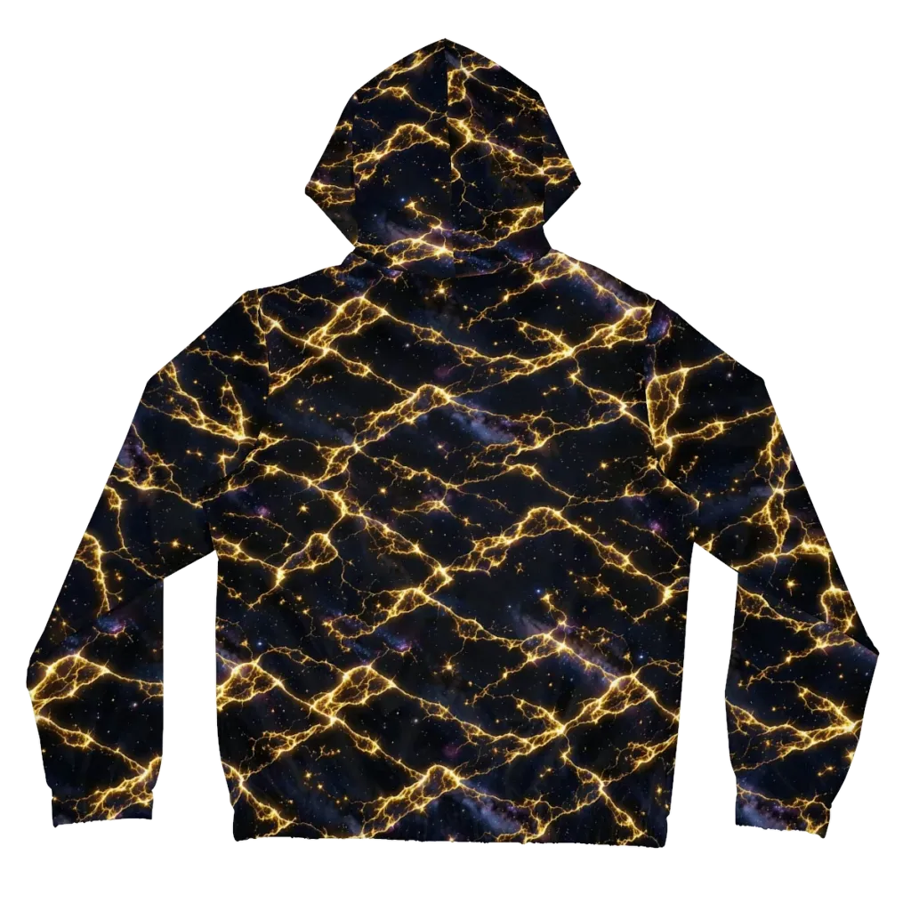 Celestial Veins on Women's Full-Zip Hoodie — Back