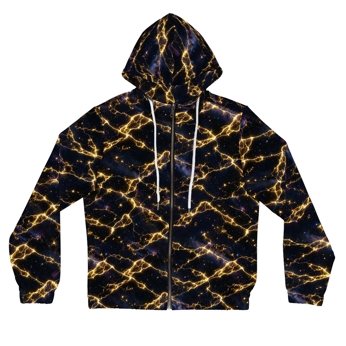 Celestial Veins on Women's Full-Zip Hoodie — Front