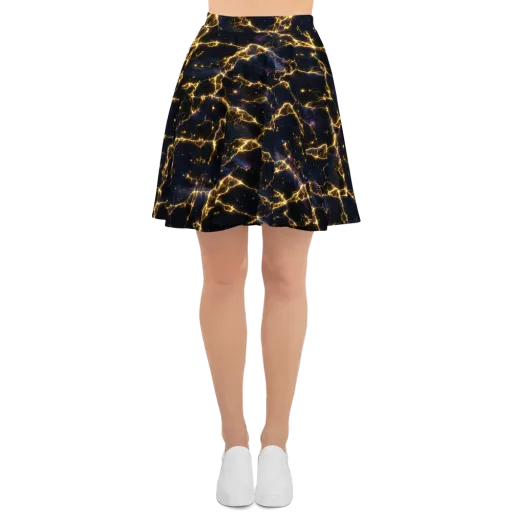 Celestial Veins on a Skater Skirt