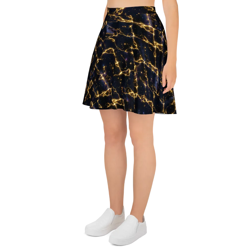 Celestial Veins on Skater Skirt — Left