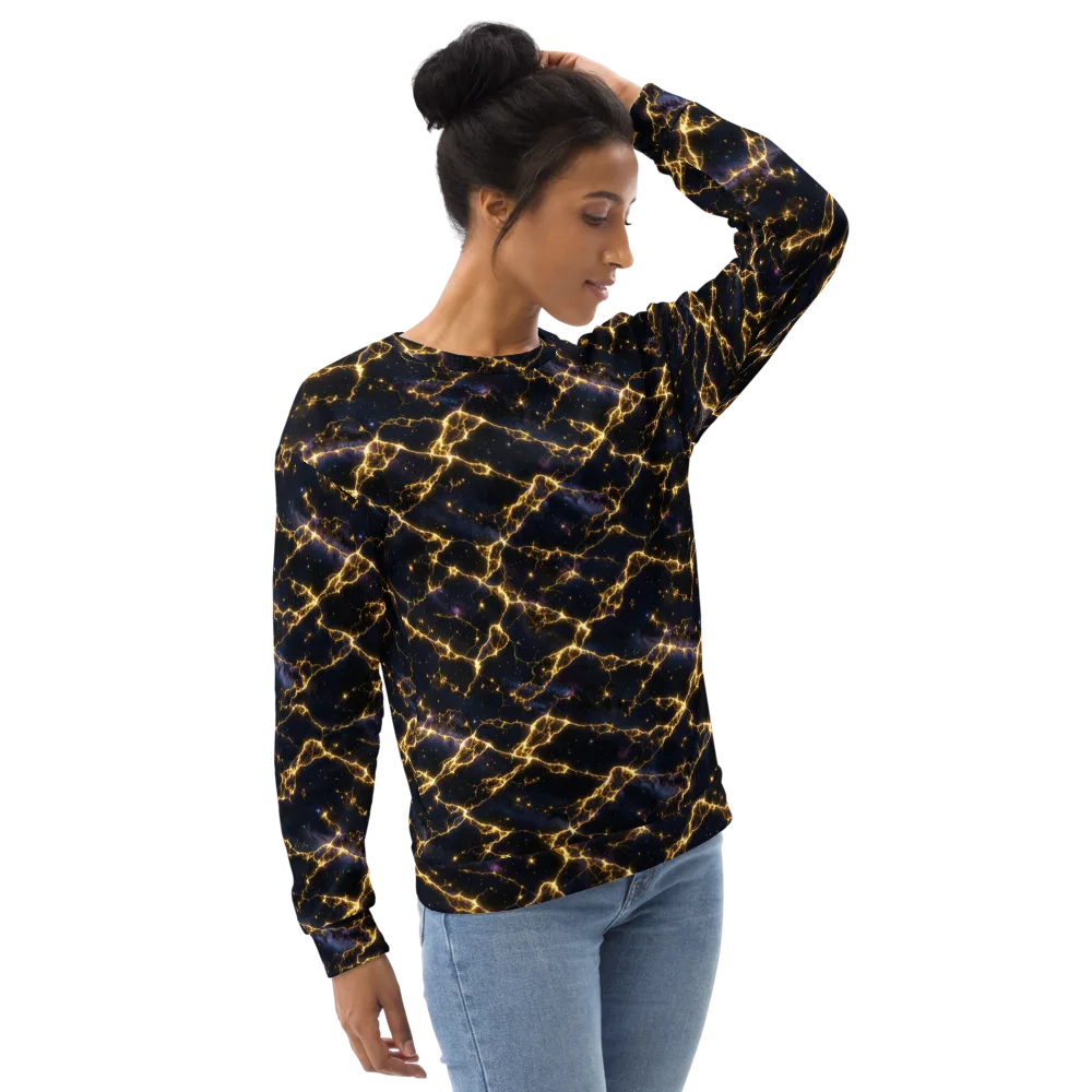 Celestial Veins on Sweatshirt — Right Front