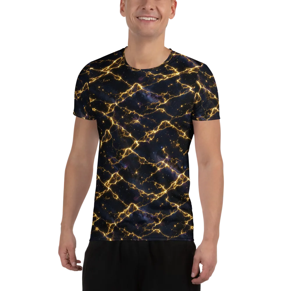 Celestial Veins on Men's Athletic T-Shirt — Front