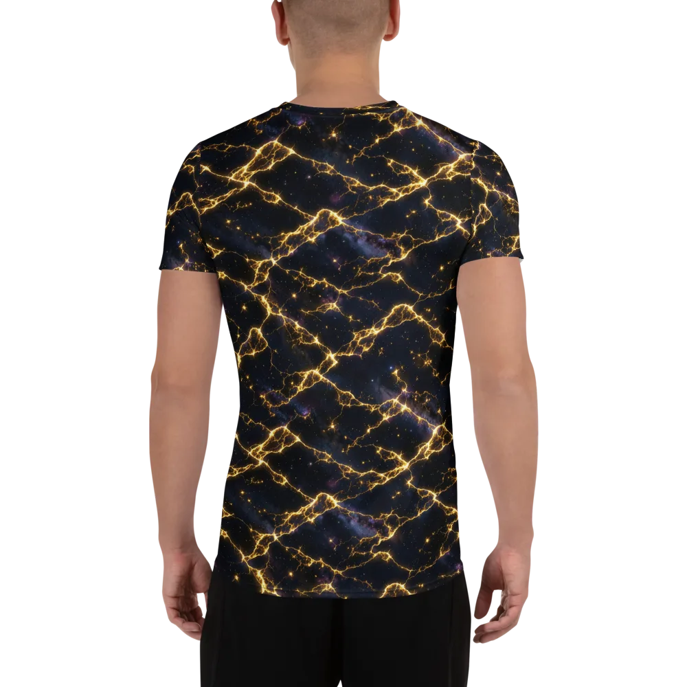 Celestial Veins on Men's Athletic T-Shirt — Back