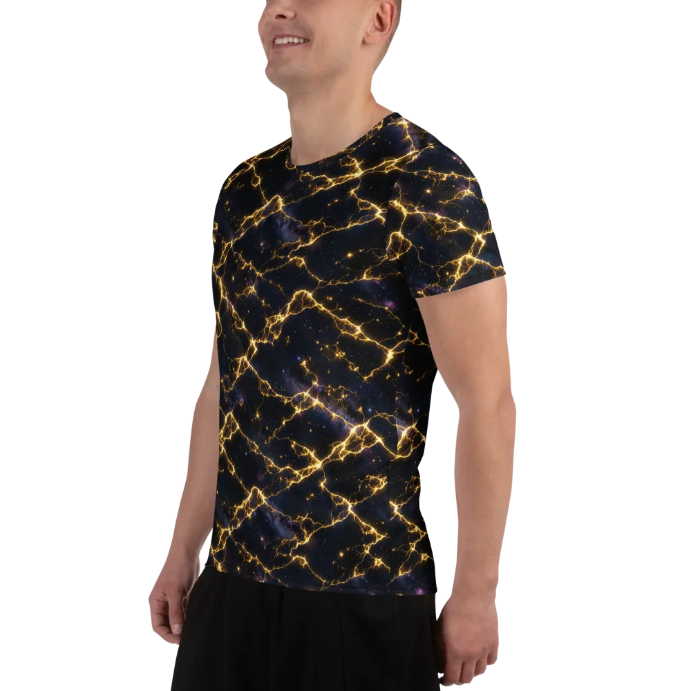 Celestial Veins on Men's Athletic T-Shirt — Left