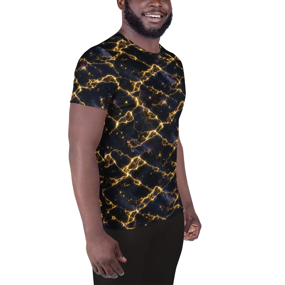 Celestial Veins on Men's Athletic T-Shirt — Right