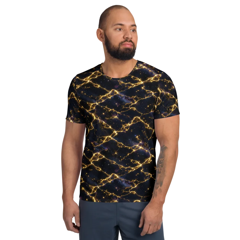 Celestial Veins on Men's Athletic T-Shirt — Front