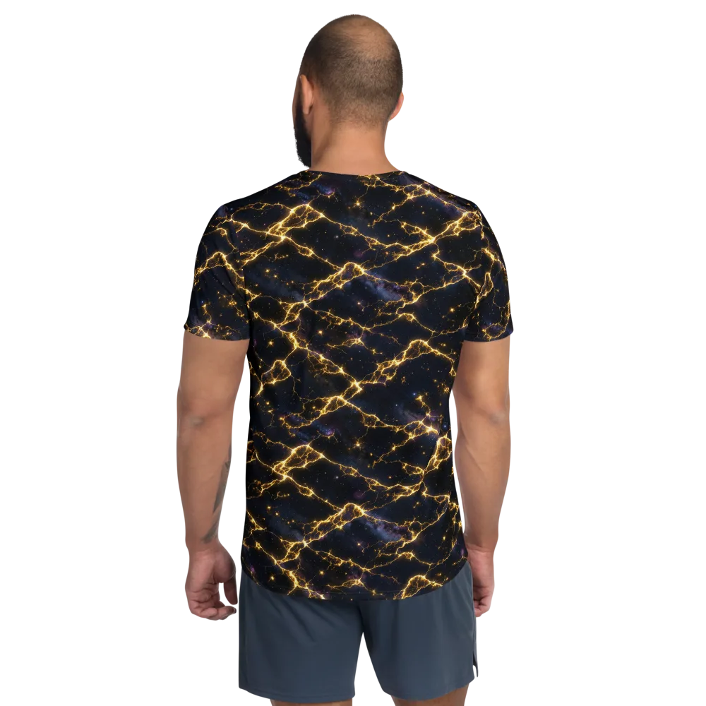 Celestial Veins on Men's Athletic T-Shirt — Back