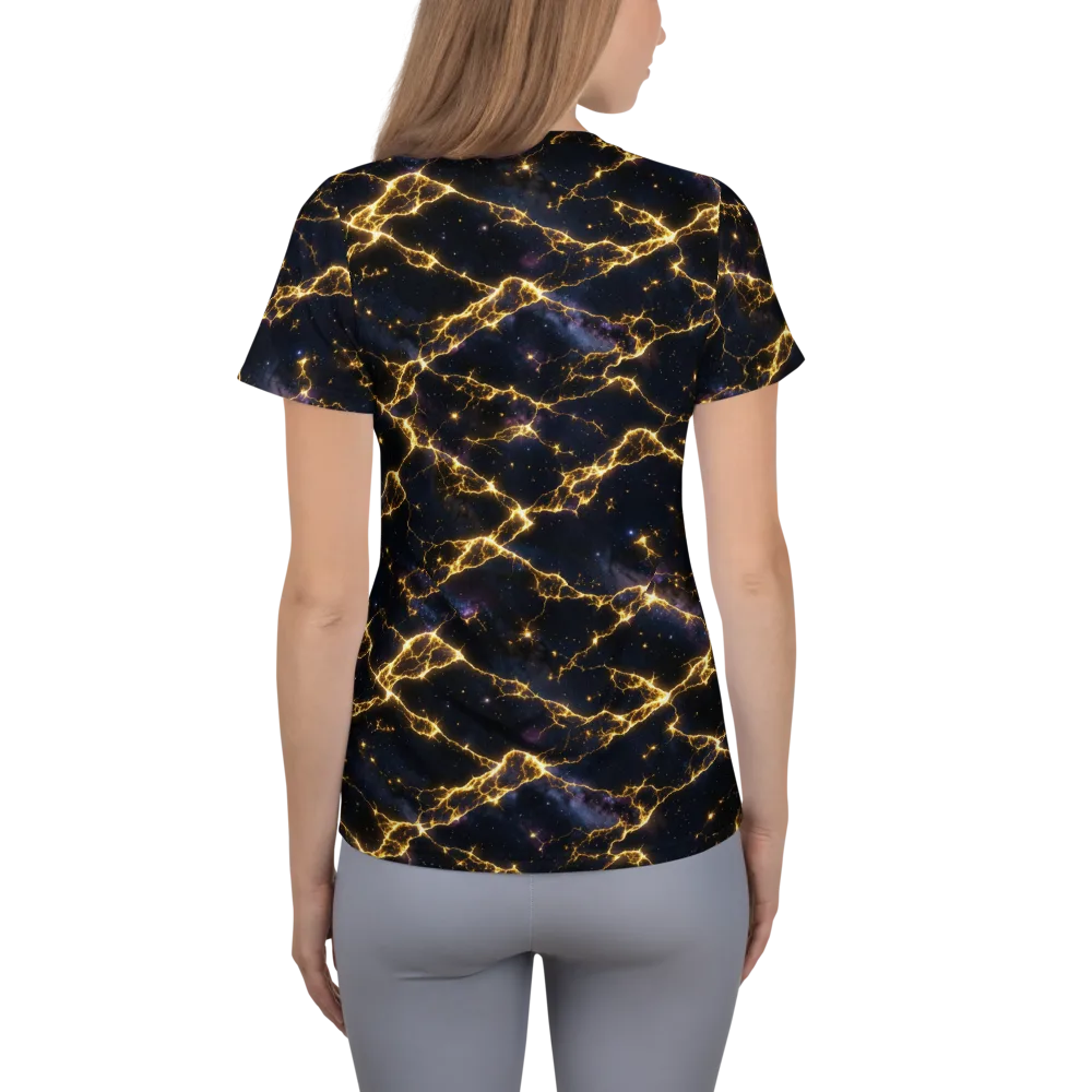 Celestial Veins on Women's Athletic T-Shirt — Back