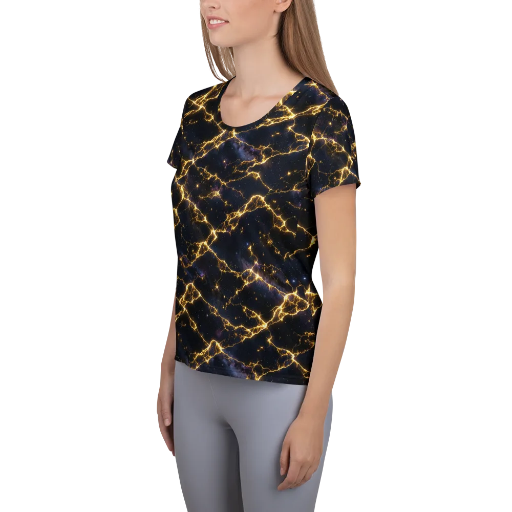 Celestial Veins on Women's Athletic T-Shirt — Left
