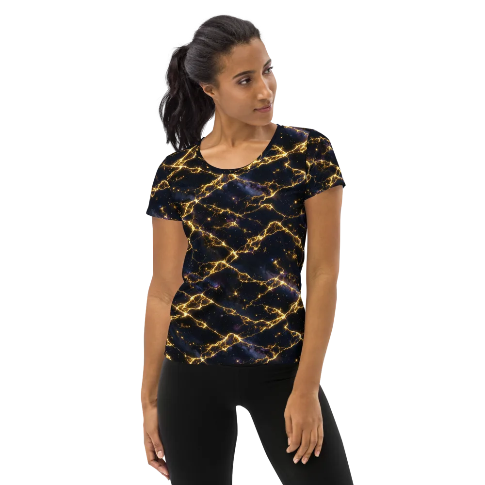 Celestial Veins on Women's Athletic T-Shirt — Front