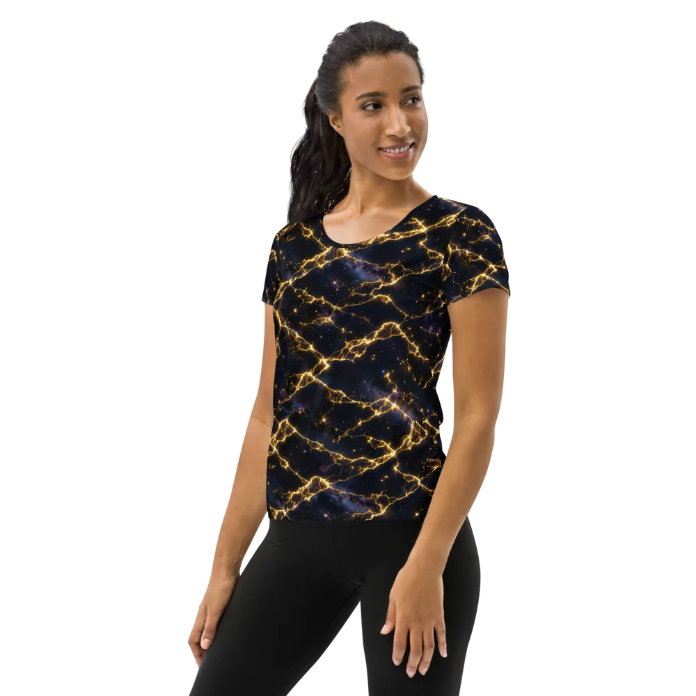 Celestial Veins on Women's Athletic T-Shirt — Left
