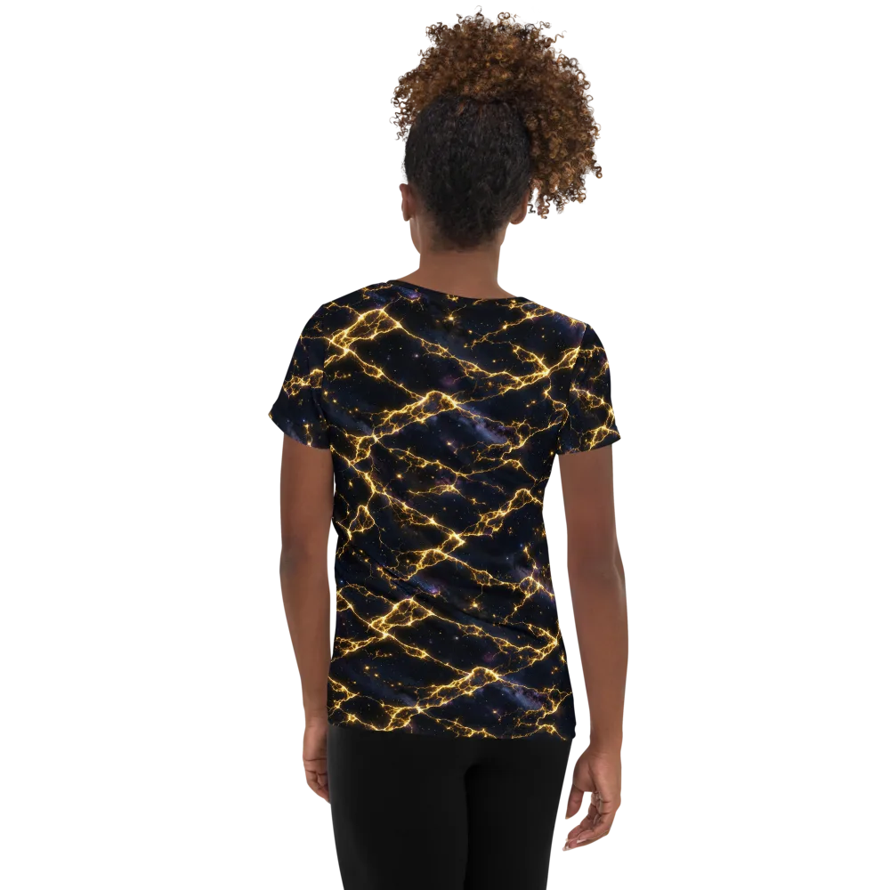 Celestial Veins on Women's Athletic T-Shirt — Back