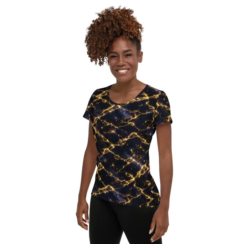 Celestial Veins on Women's Athletic T-Shirt — Left
