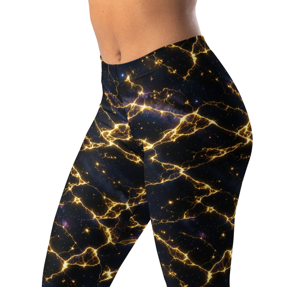 Celestial Veins on Leggings — Left Front