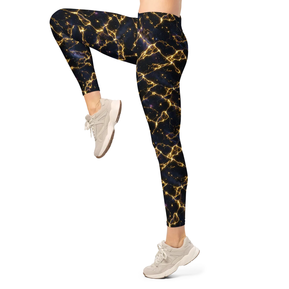 Celestial Veins on Leggings — Left