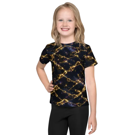 Celestial Veins on a Kids Crew Neck T-Shirt