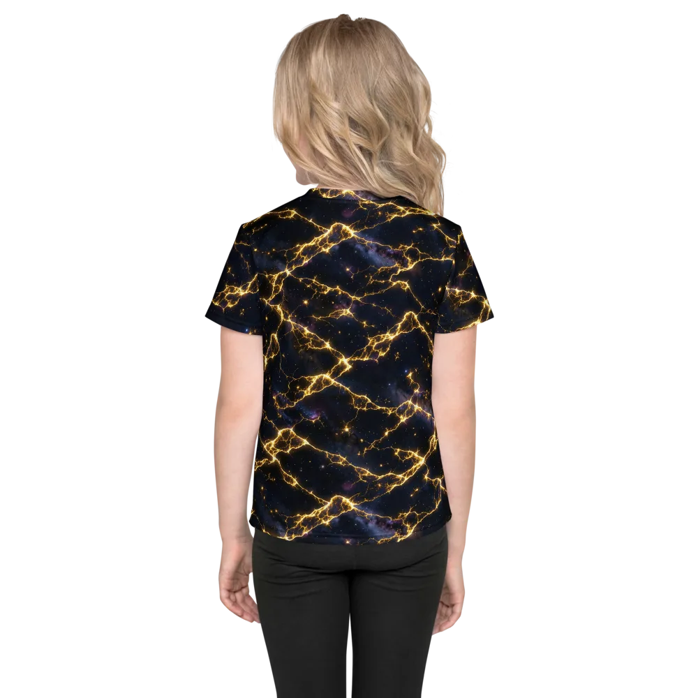 Celestial Veins on Kids Crew Neck T-Shirt — Back