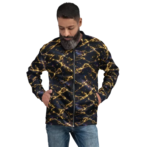 Celestial Veins on a Bomber Jacket