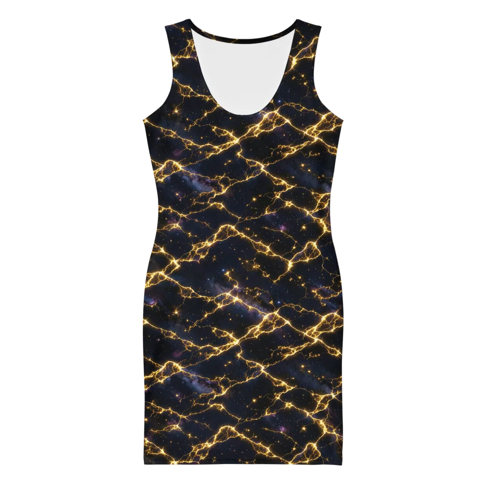 Celestial Veins on Bodycon Dress — Front