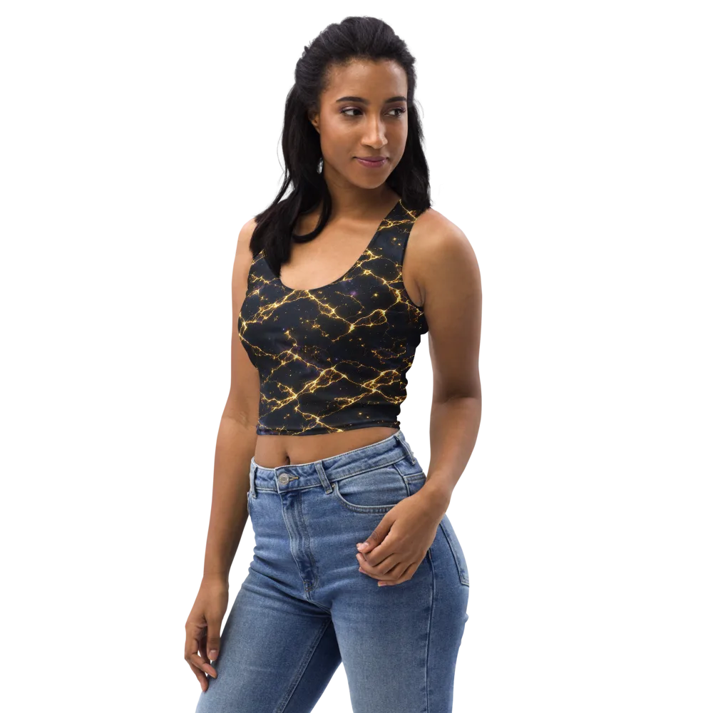 Celestial Veins on Crop Top — Left Front