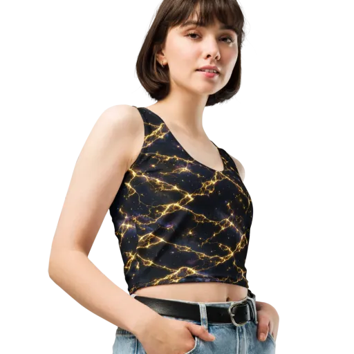 Celestial Veins on a Crop Top