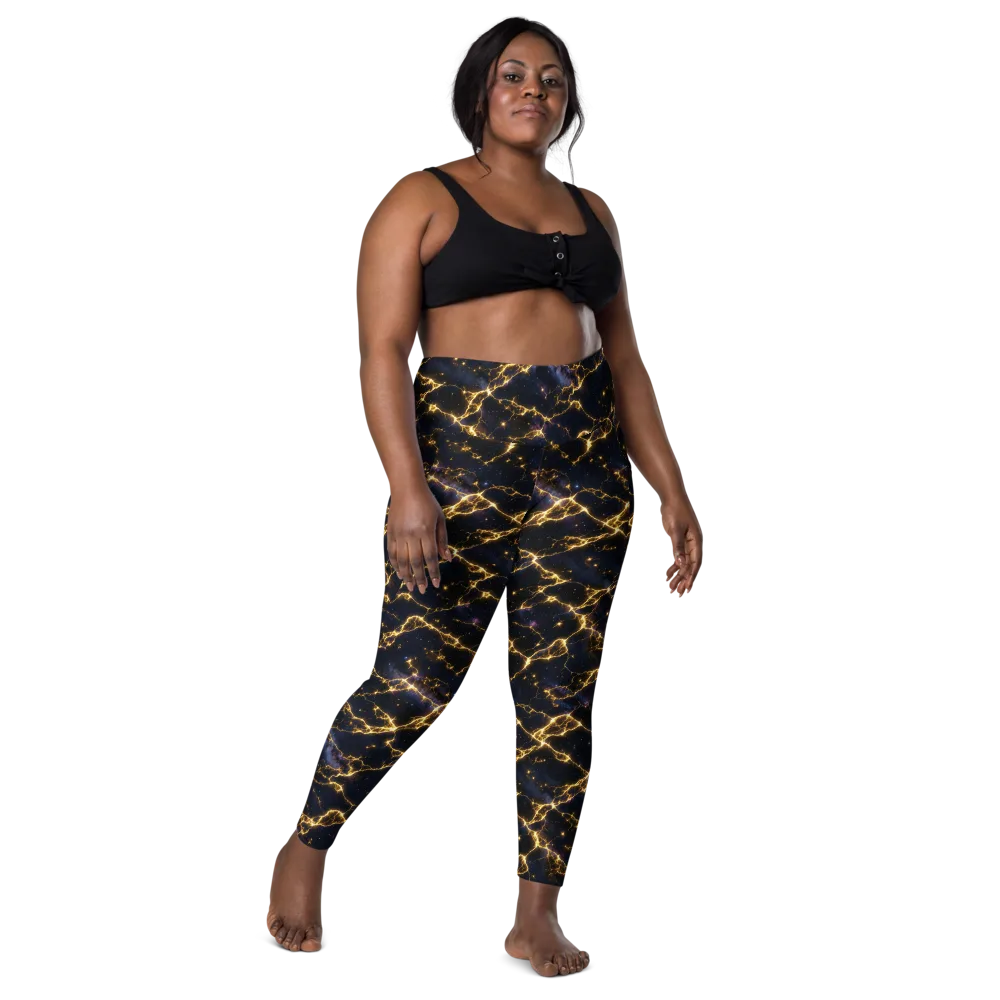 Celestial Veins on Leggings with Pockets — Front