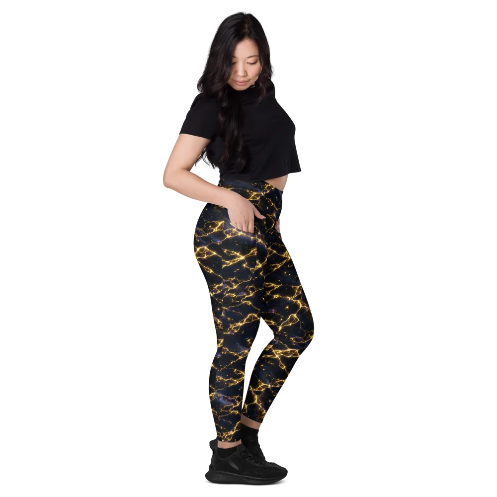Celestial Veins on Leggings with Pockets — Right