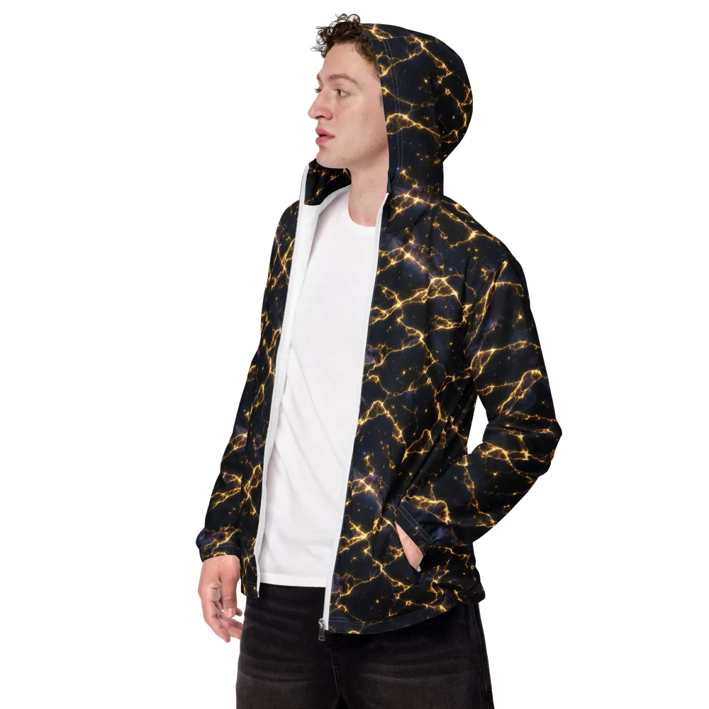 Celestial Veins on Men's Windbreaker — Left Front