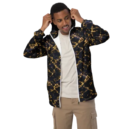 Celestial Veins on a Men's Windbreaker