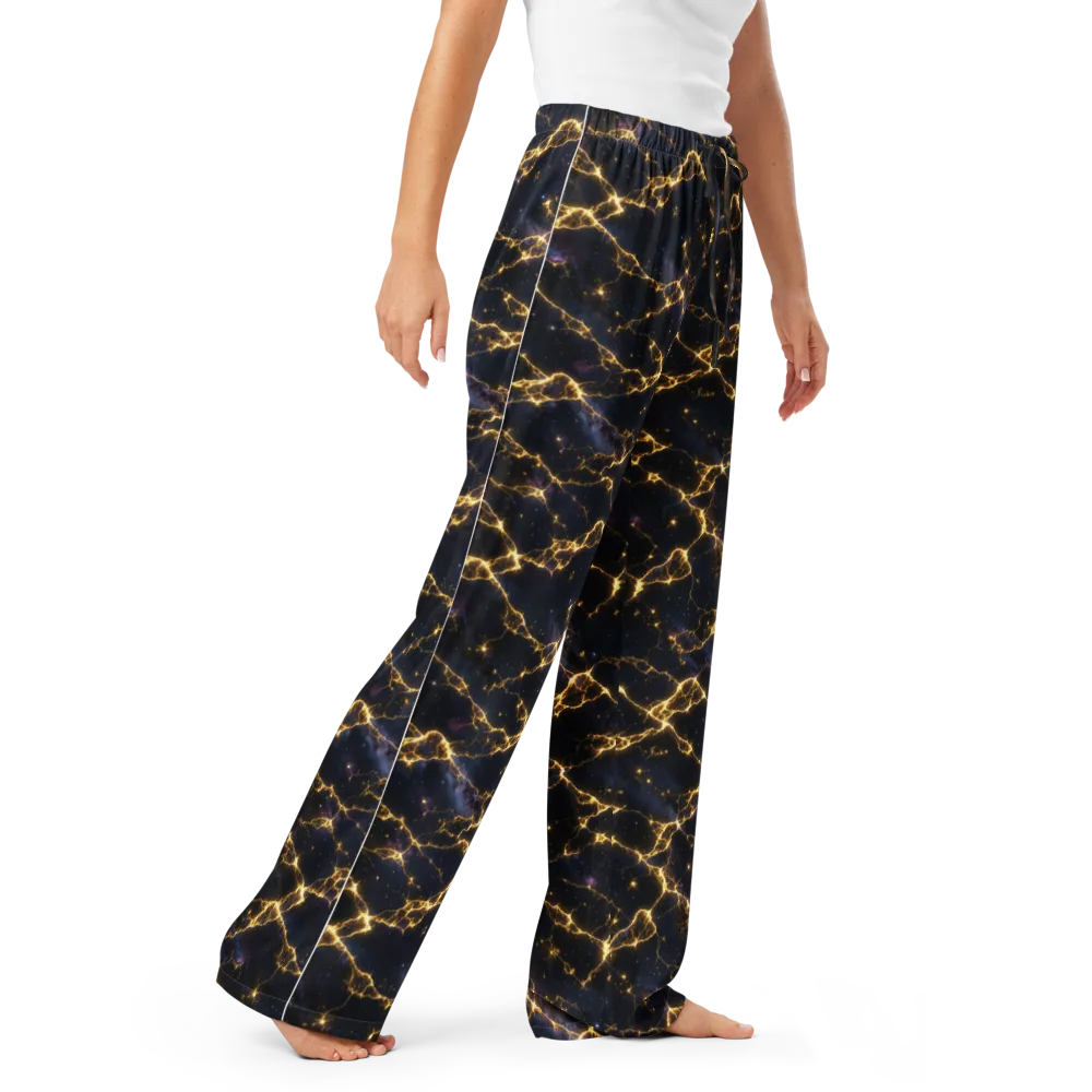 Celestial Veins on Women's Pajama Pants — Right Front