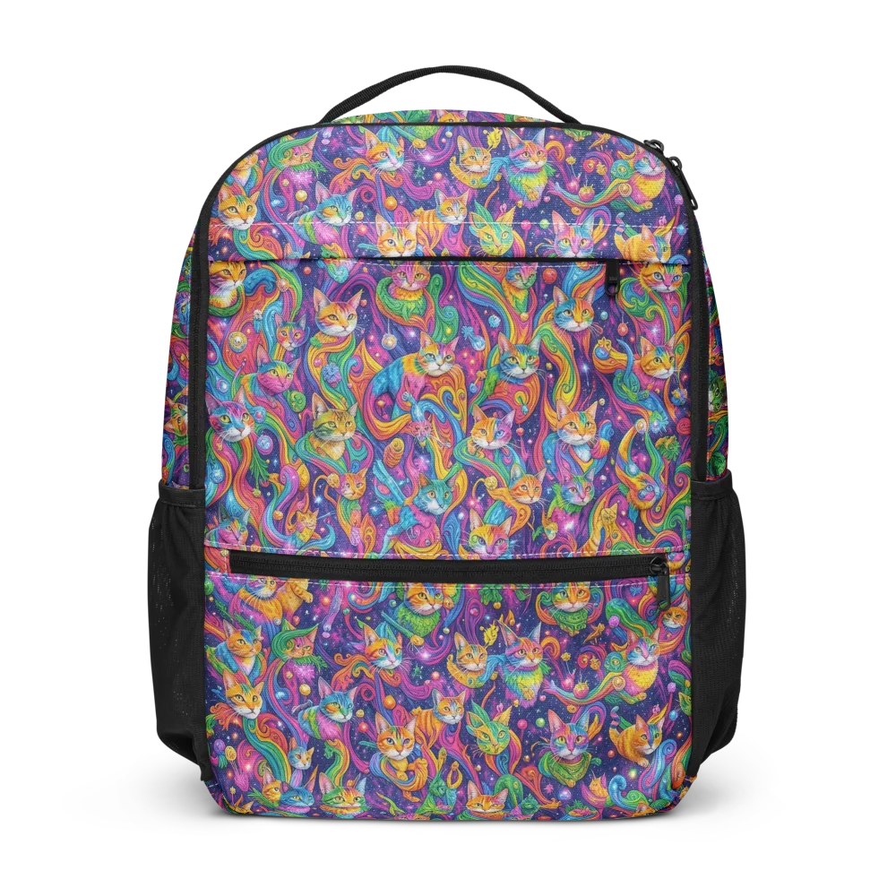 Prismatic Purr on Utility Backpack — Front