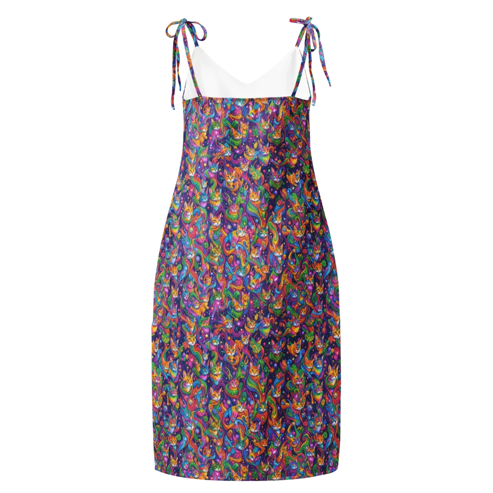 Prismatic Purr on Slip Dress — Back