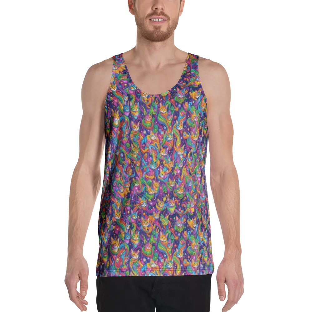 Prismatic Purr on Men's Tank Top — Front
