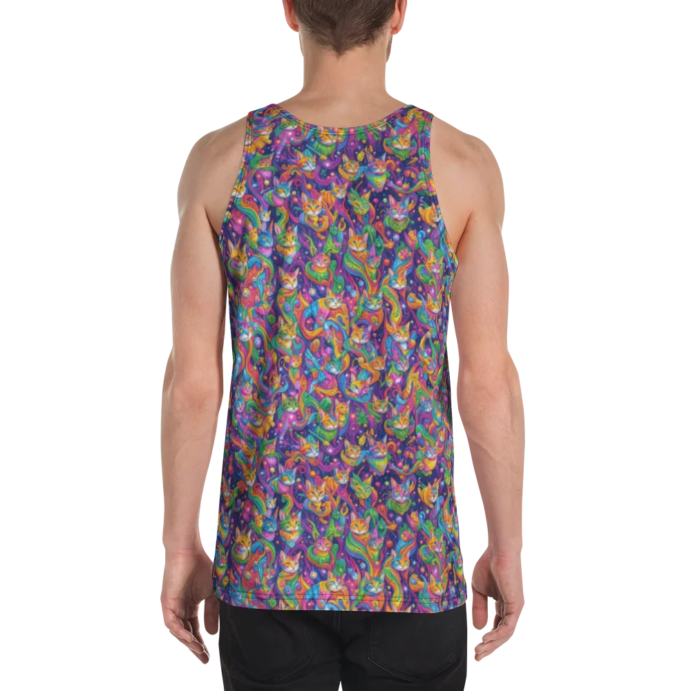 Prismatic Purr on Men's Tank Top — Back