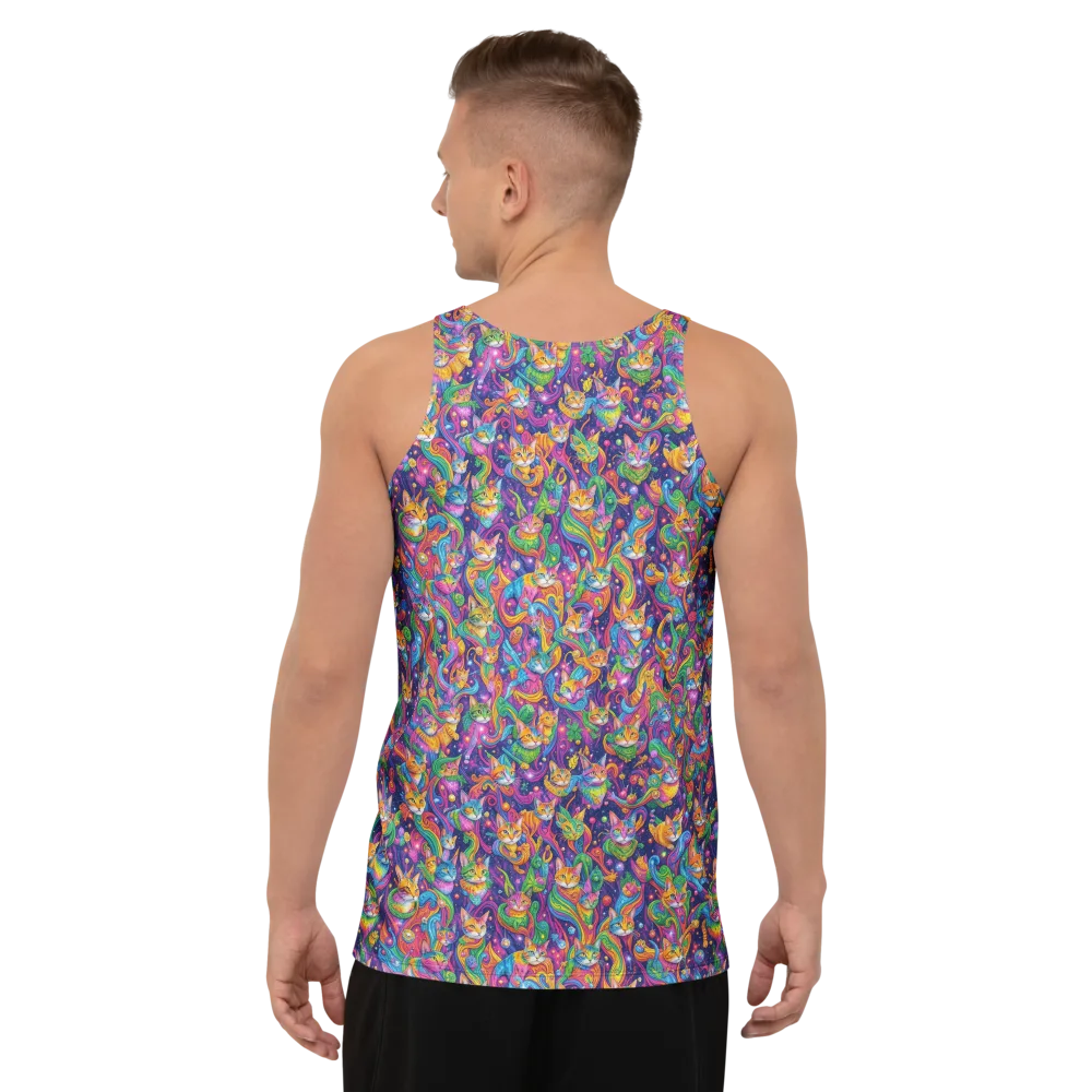 Prismatic Purr on Men's Tank Top — Back