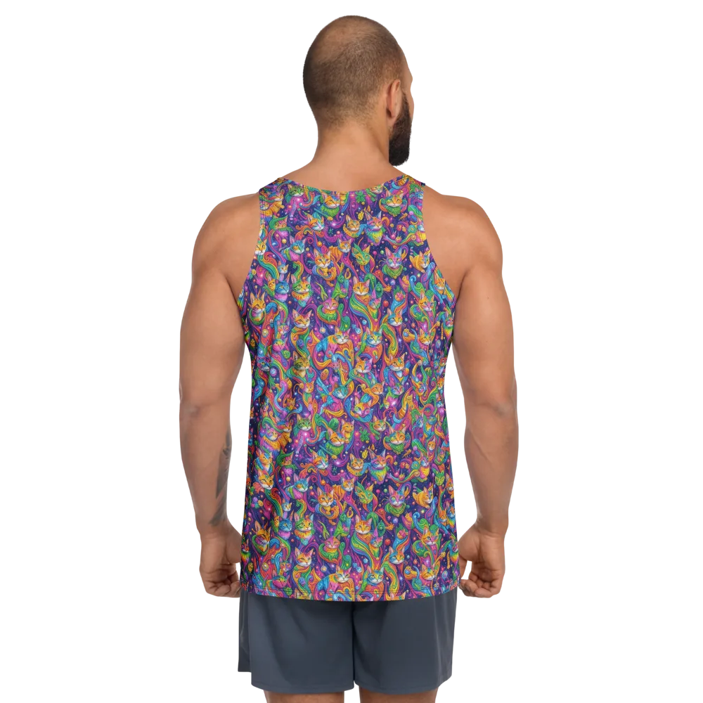 Prismatic Purr on Men's Tank Top — Back