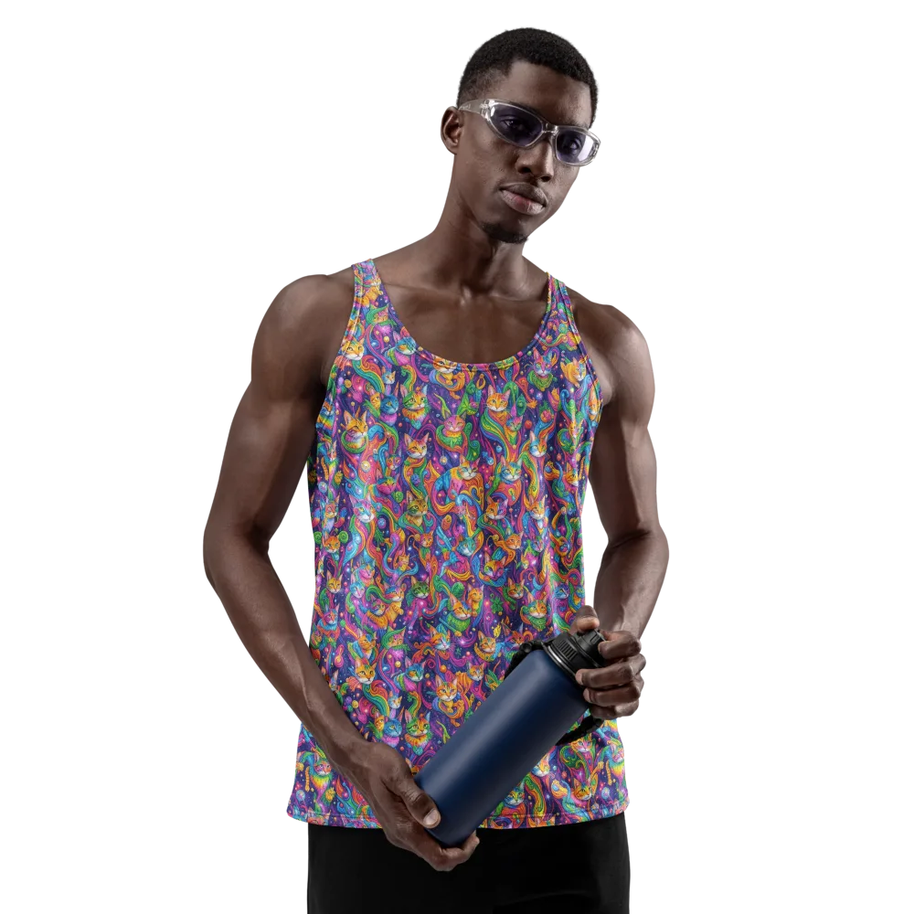 Prismatic Purr on Men's Tank Top — Front