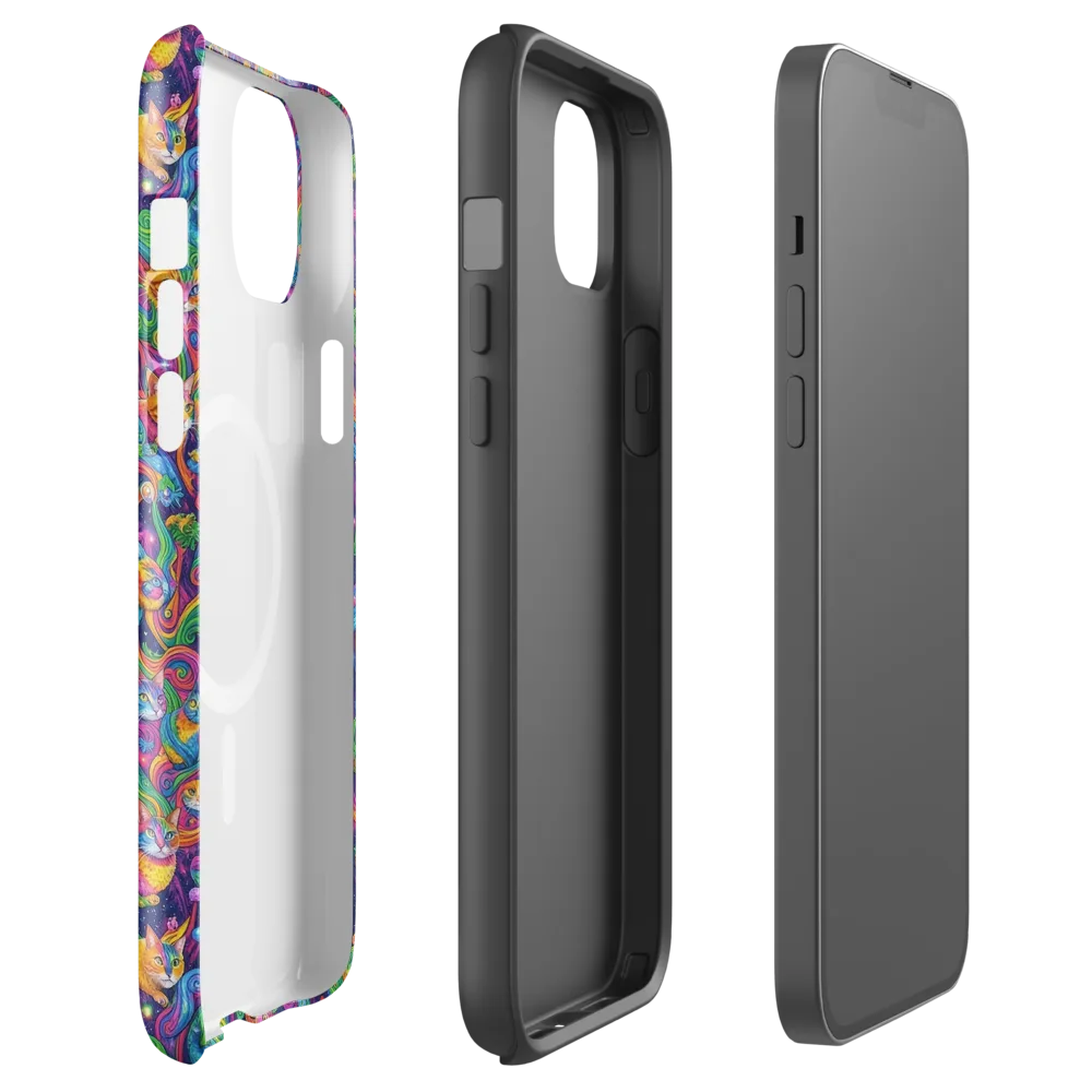 Prismatic Purr on MagSafe Tough Case for iPhone® — Front