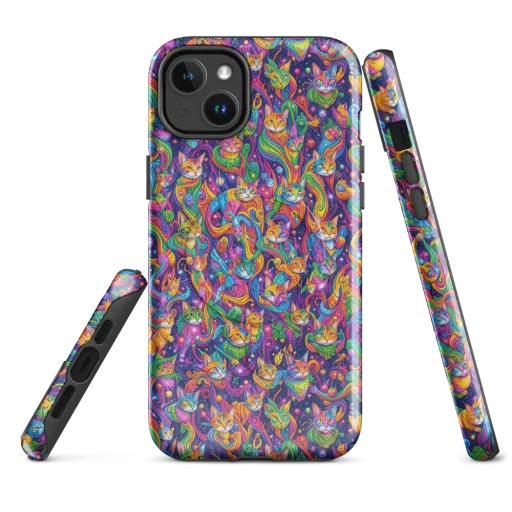 Prismatic Purr on a MagSafe Tough Case for iPhone®