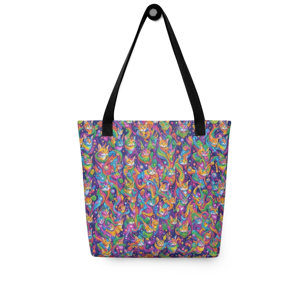Prismatic Purr on Tote Bag — Front