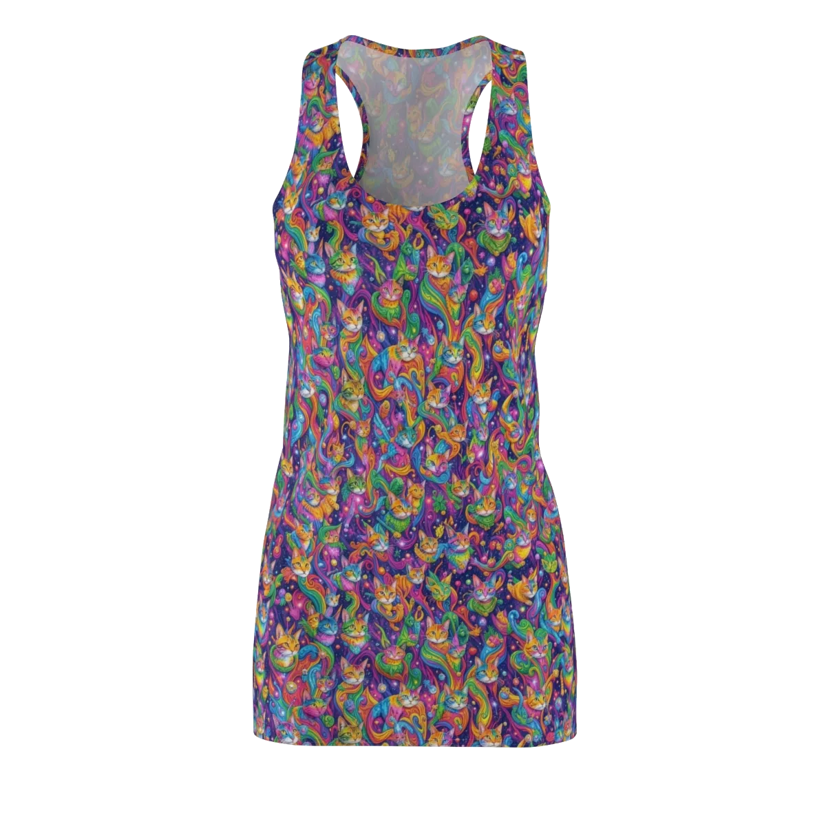 Prismatic Purr on Racerback Dress — Front