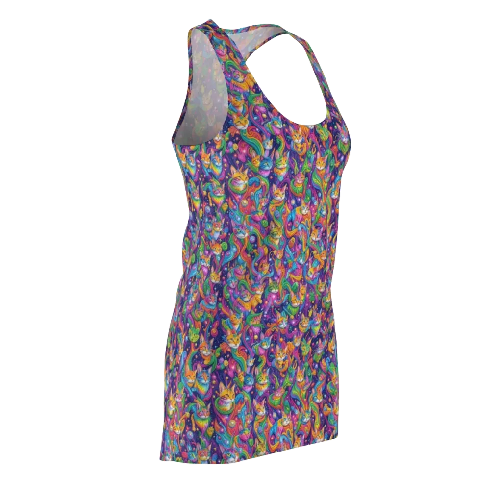 Prismatic Purr on Racerback Dress — Front Side