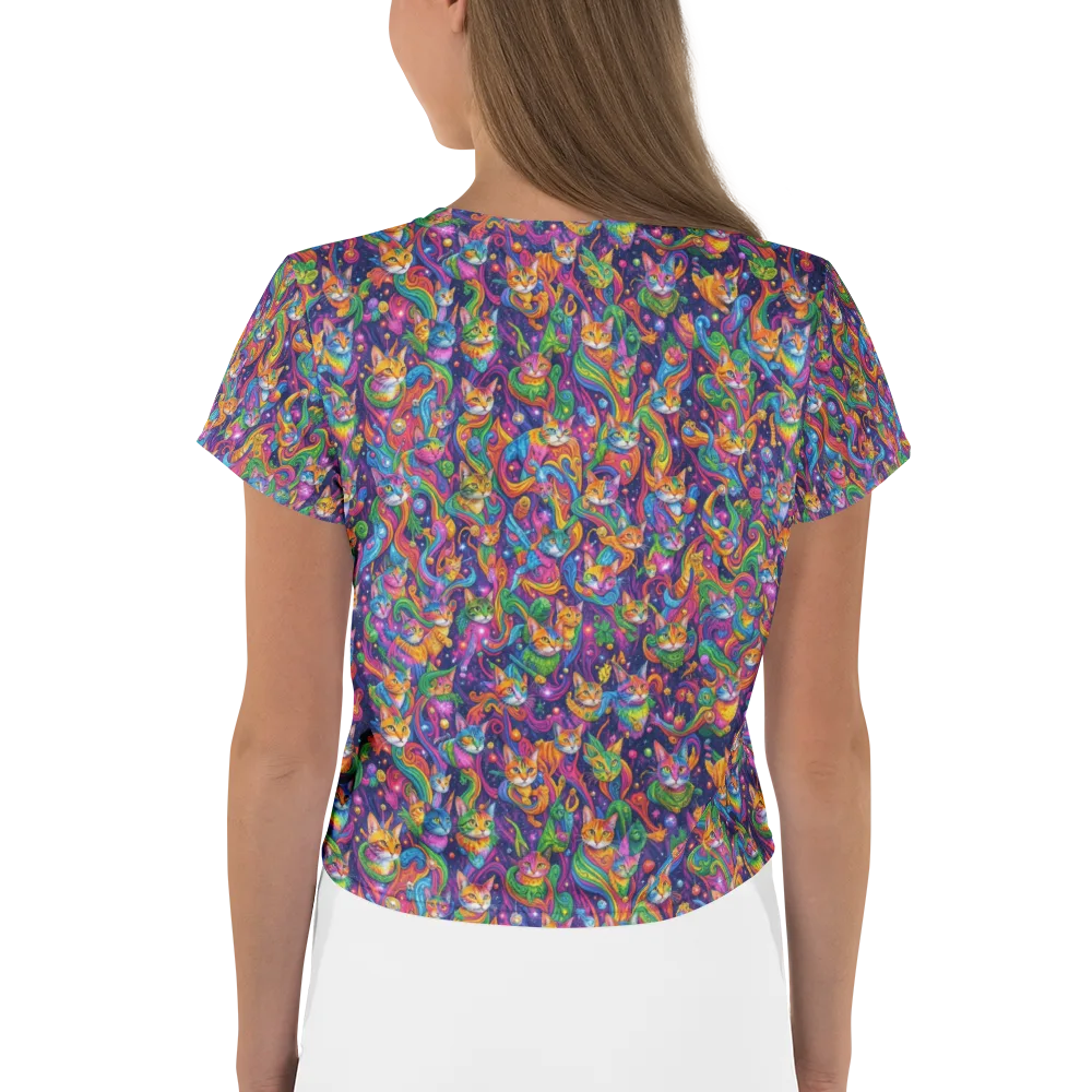 Prismatic Purr on Crop Tee — Back
